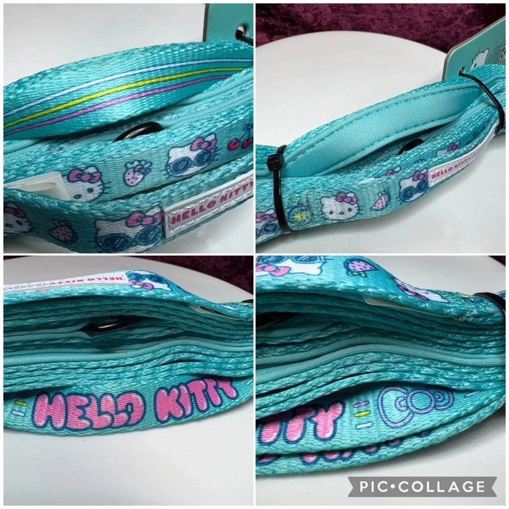 Sassy Meow Sanrio Hello Kitty SMALL Cat Dog Blue Collar Leash & Harness